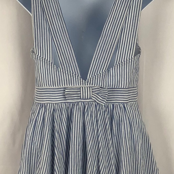 SLNY Cotton wide strap full skirt Sundress S - Picture 7 of 13